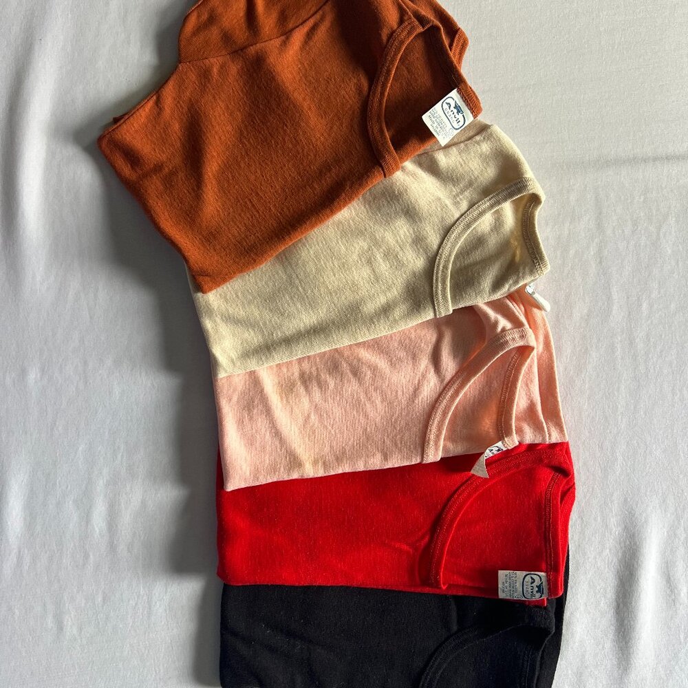 Vintage 70s Anvil Deadstock blank "baby tees", Size Small: Lot of 5